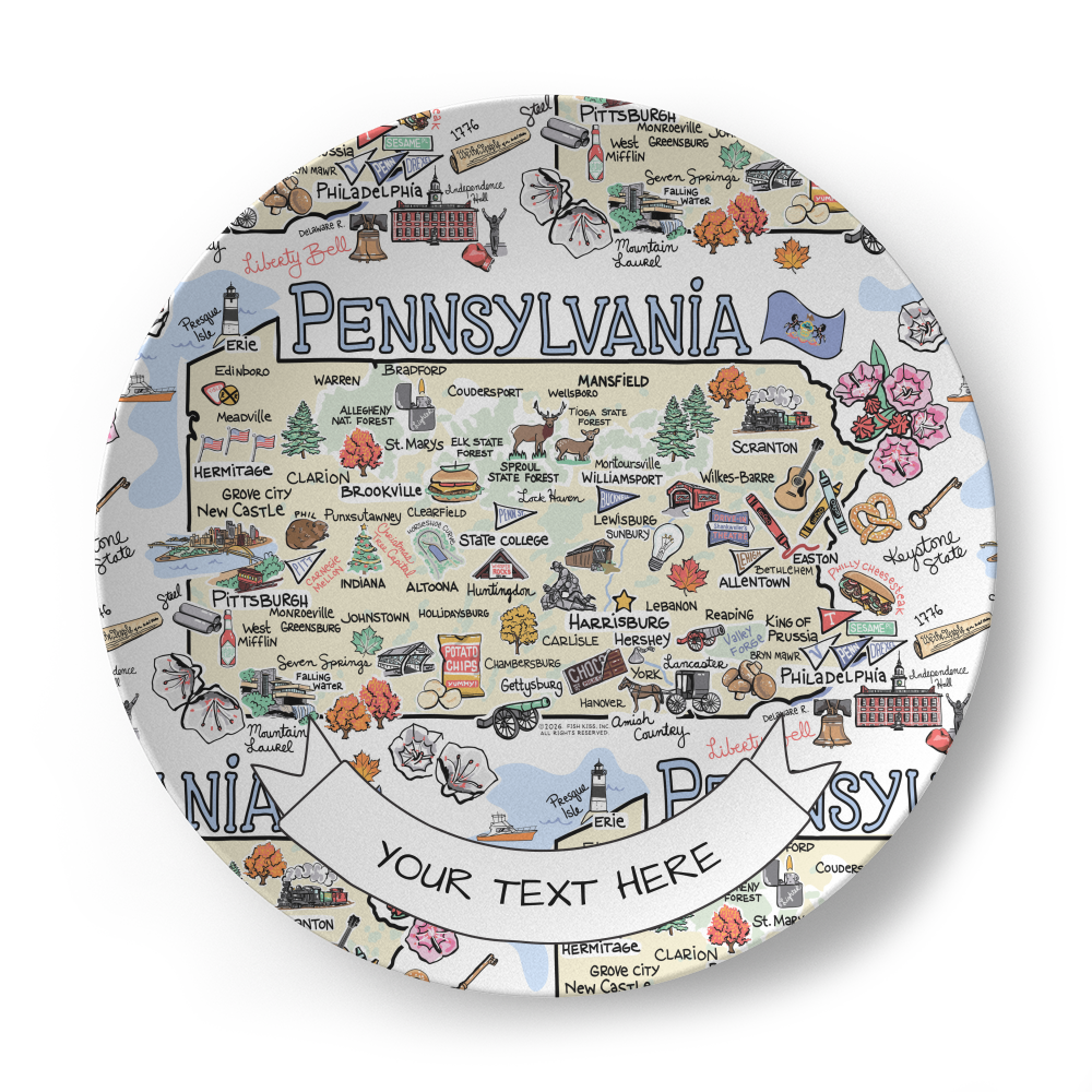 Custom State Map Plate