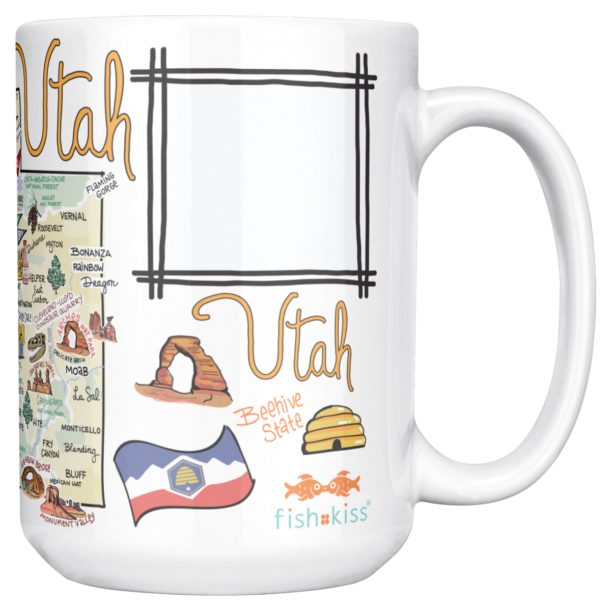 Utah 15oz White Mug
