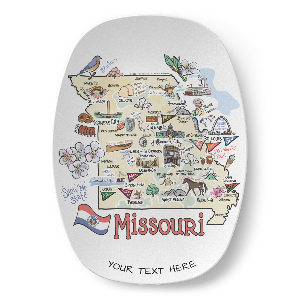 Custom State Map Platter