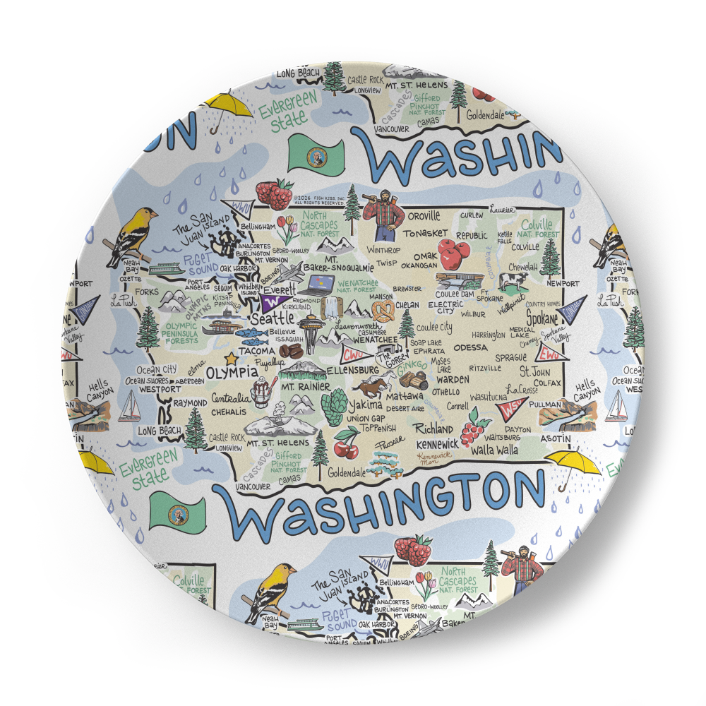 Washington Map Plate