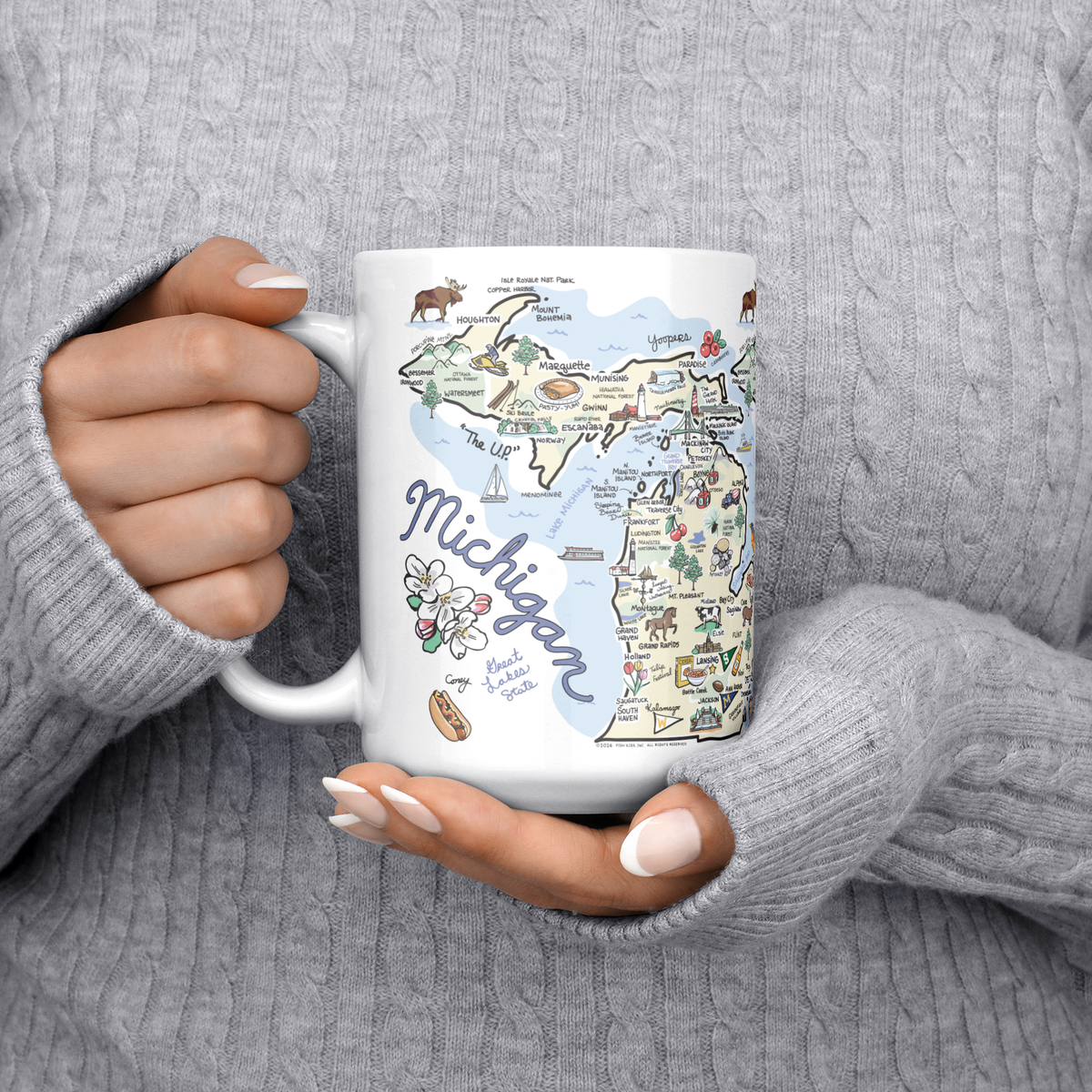 Michigan 15oz White Mug