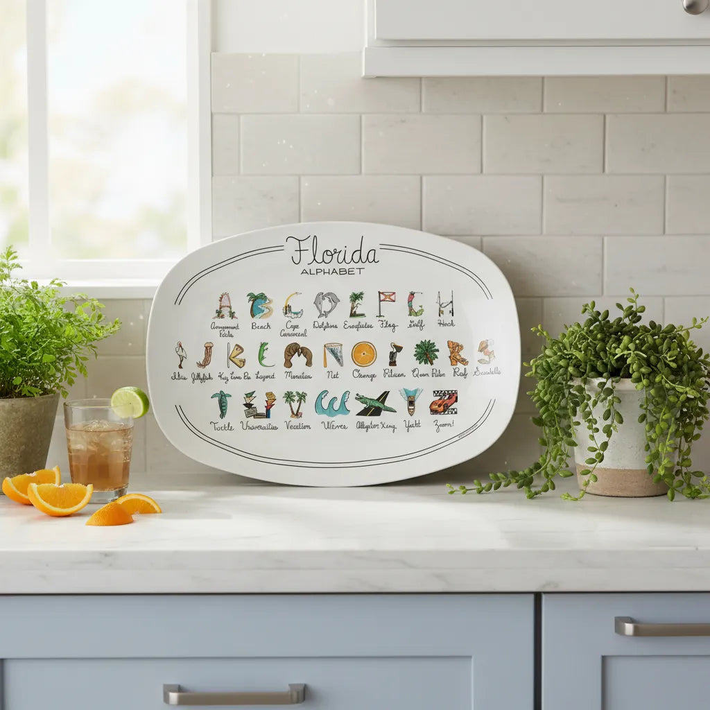 Florida Alphabet Platter