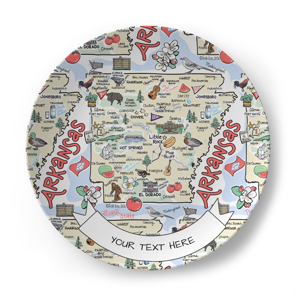 Arkansas Map Plate
