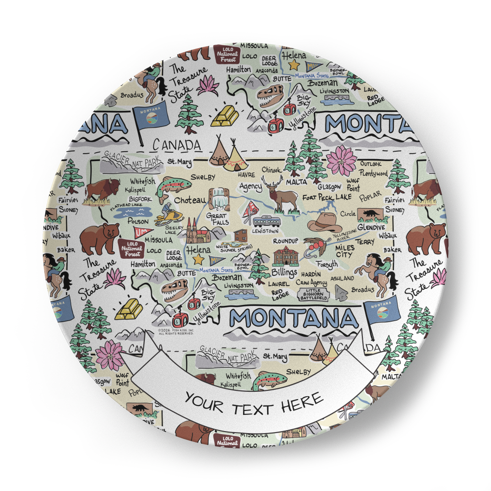 Montana Map Plate