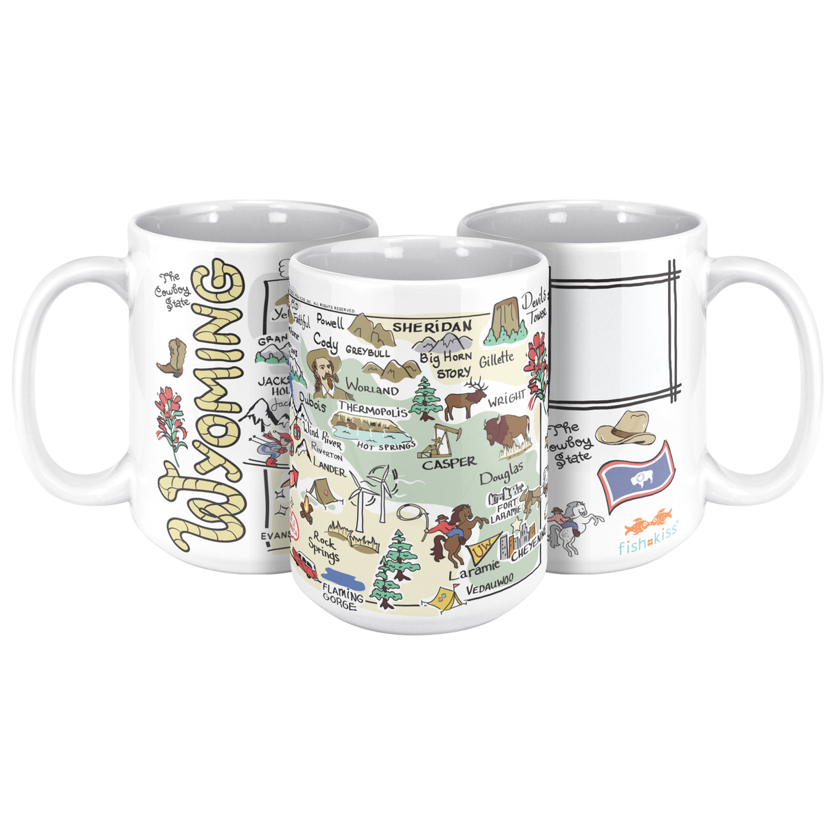 Wyoming 15oz White Mug