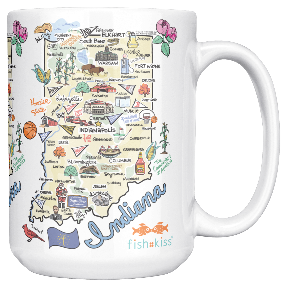 Indiana 15oz White Mug