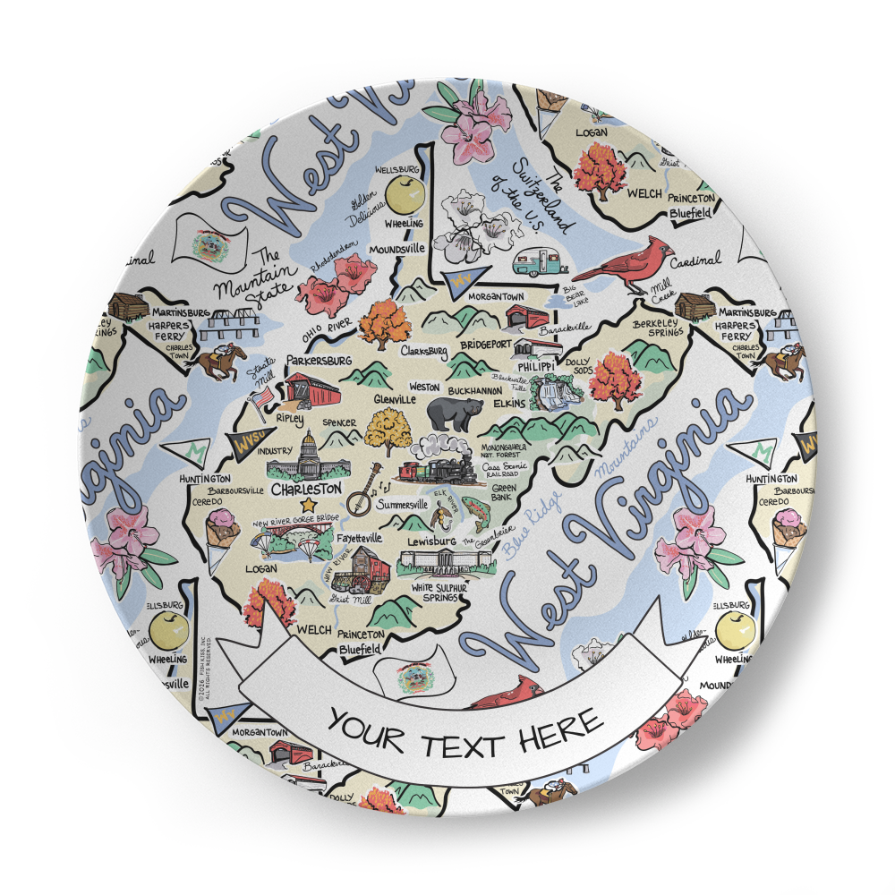 Custom State Map Plate