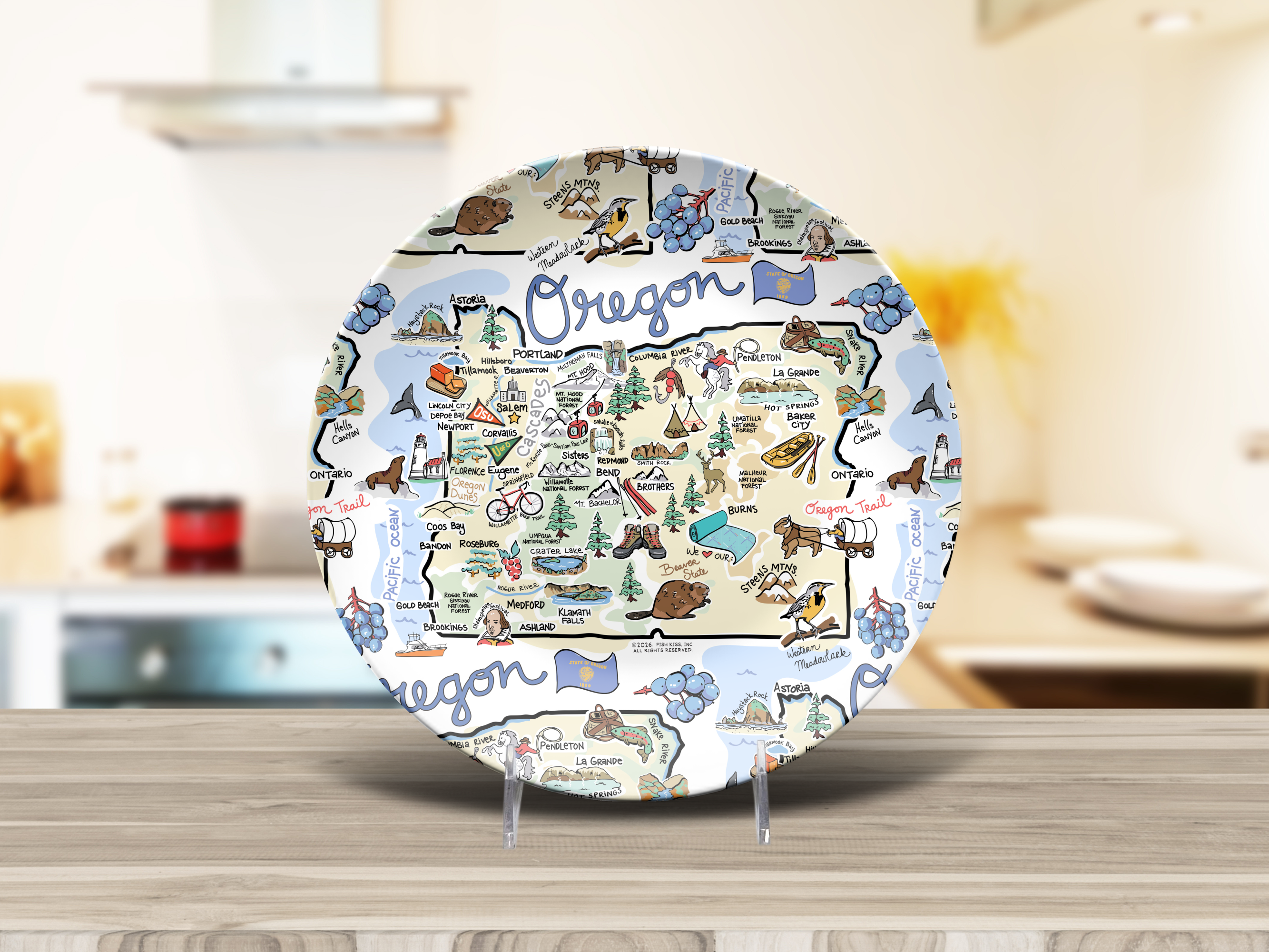Oregon Map Plate