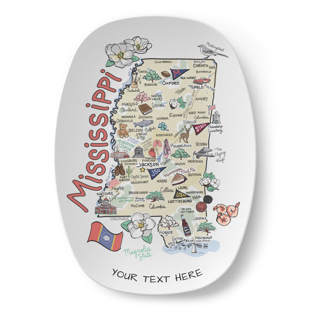 Custom State Map Platter