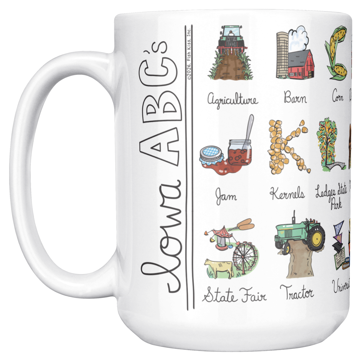 State Alphabet 15oz White Mug