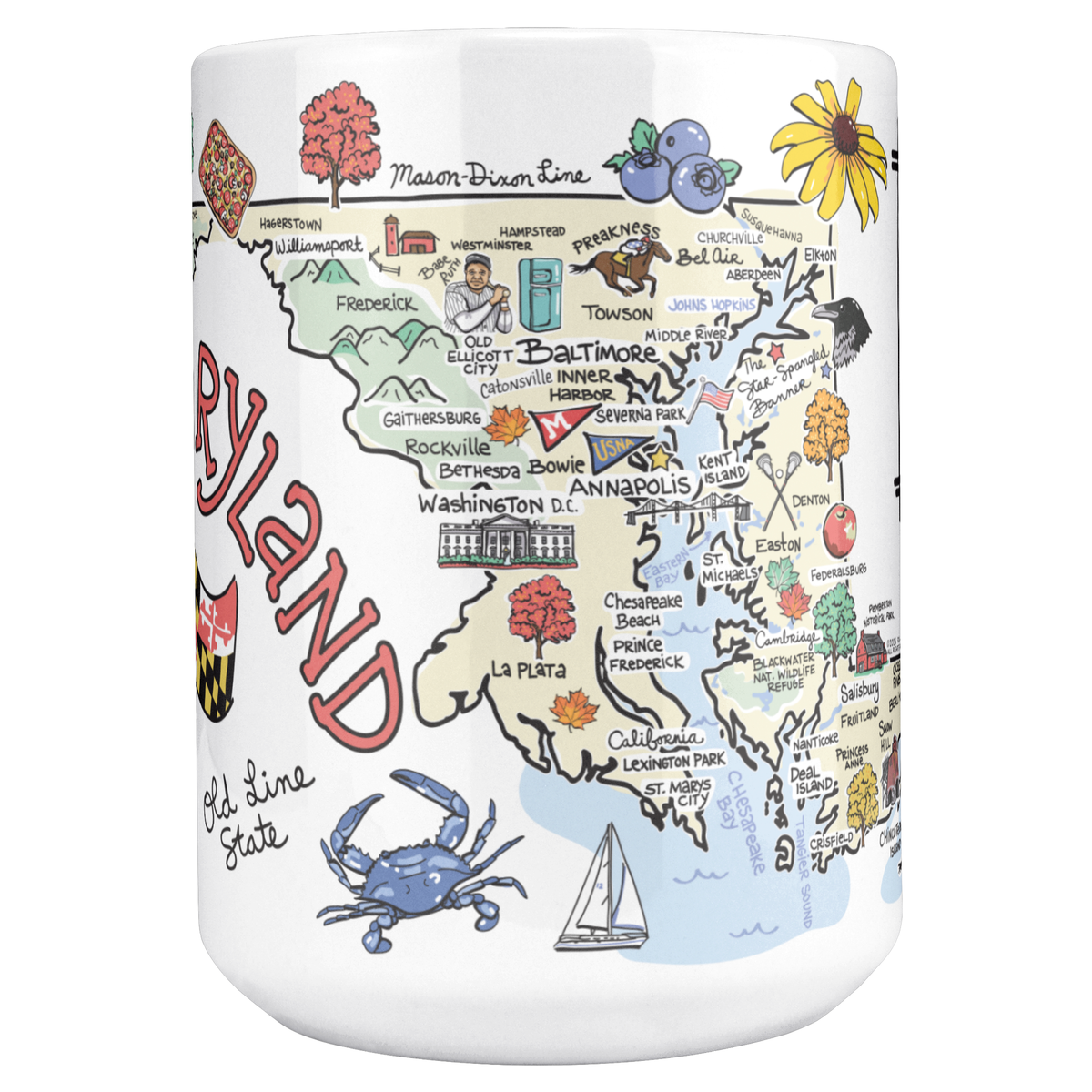 Maryland 15oz White Mug