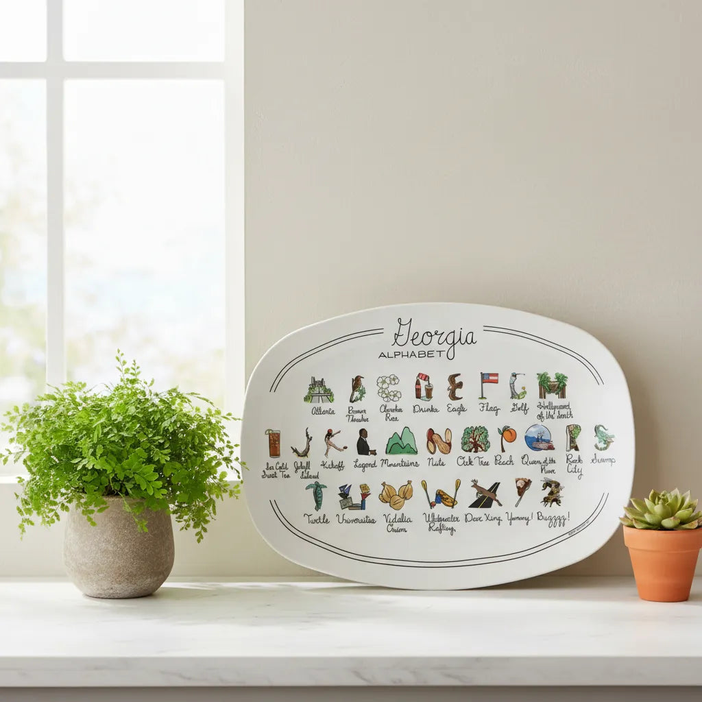 Georgia Alphabet Platter
