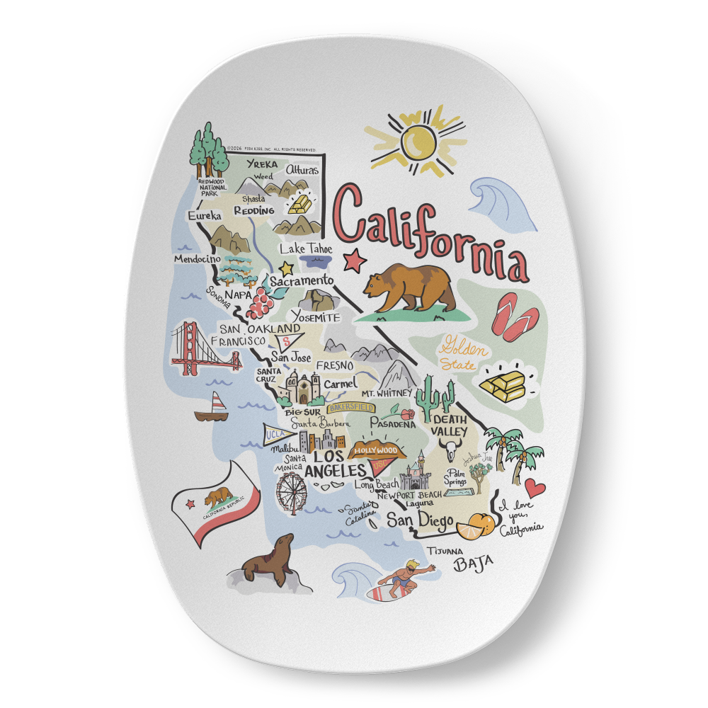 California Map Platter