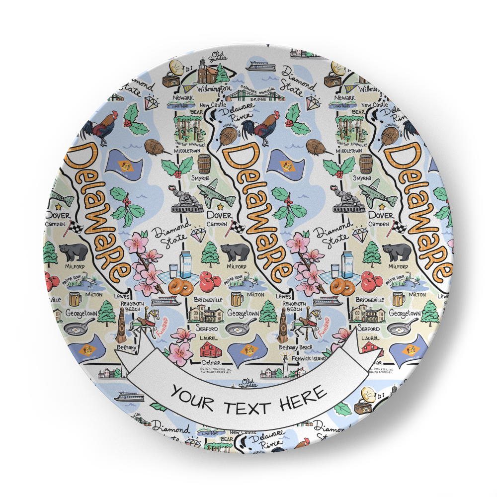 Custom State Map Plate