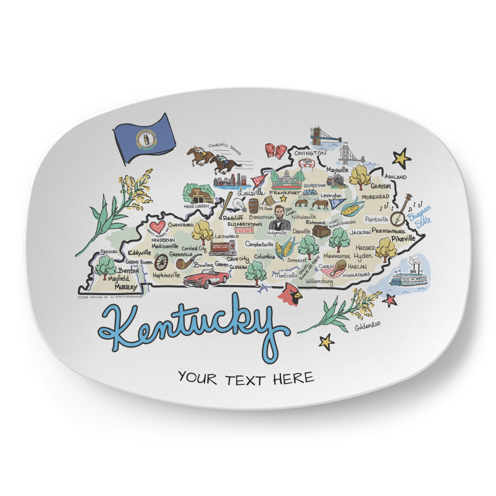 Custom State Map Platter
