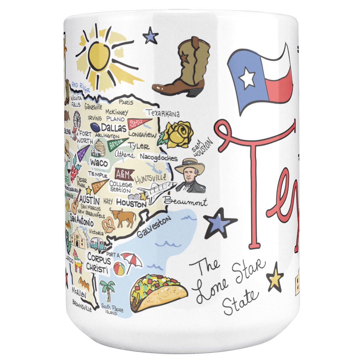 Texas 15oz White Mug