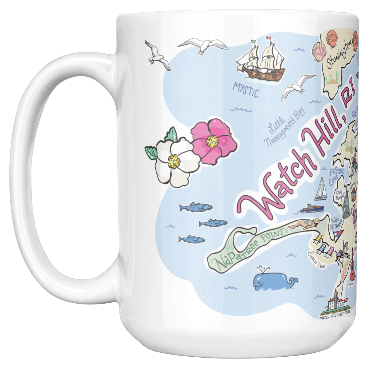 Watch Hill 15oz White Mug