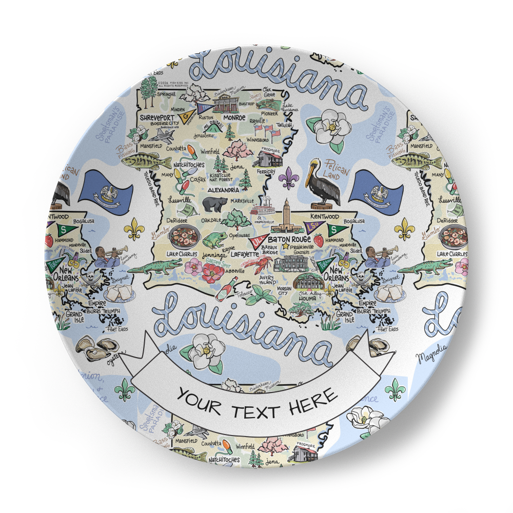 Custom State Map Plate