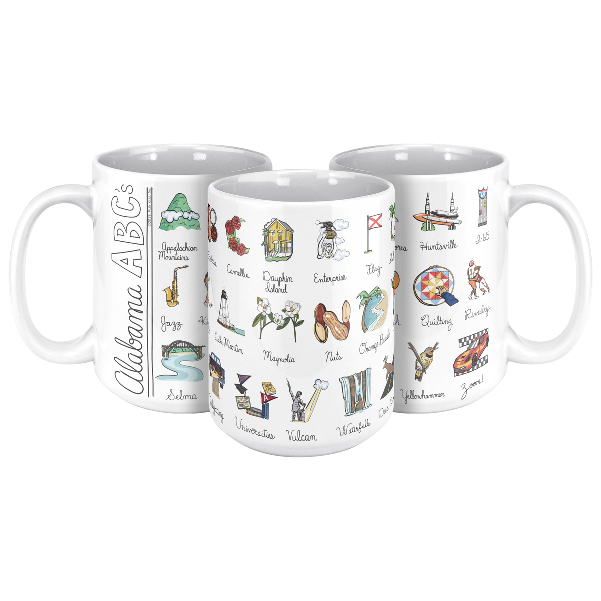 State Alphabet 15oz White Mug