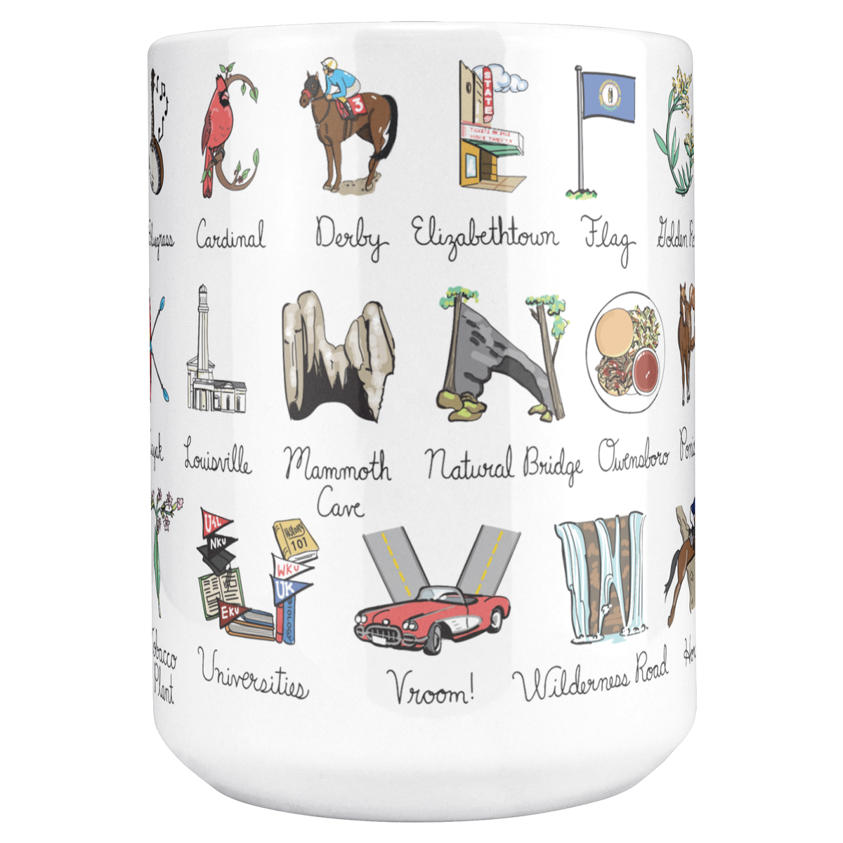 State Alphabet 15oz White Mug