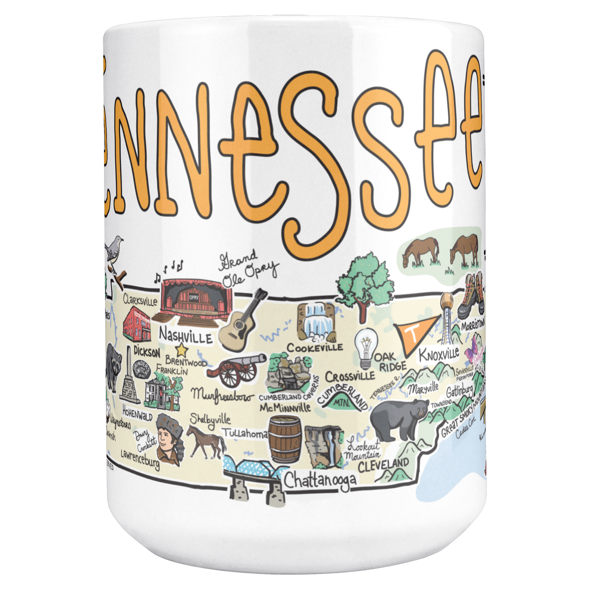 Tennessee 15oz White Mug