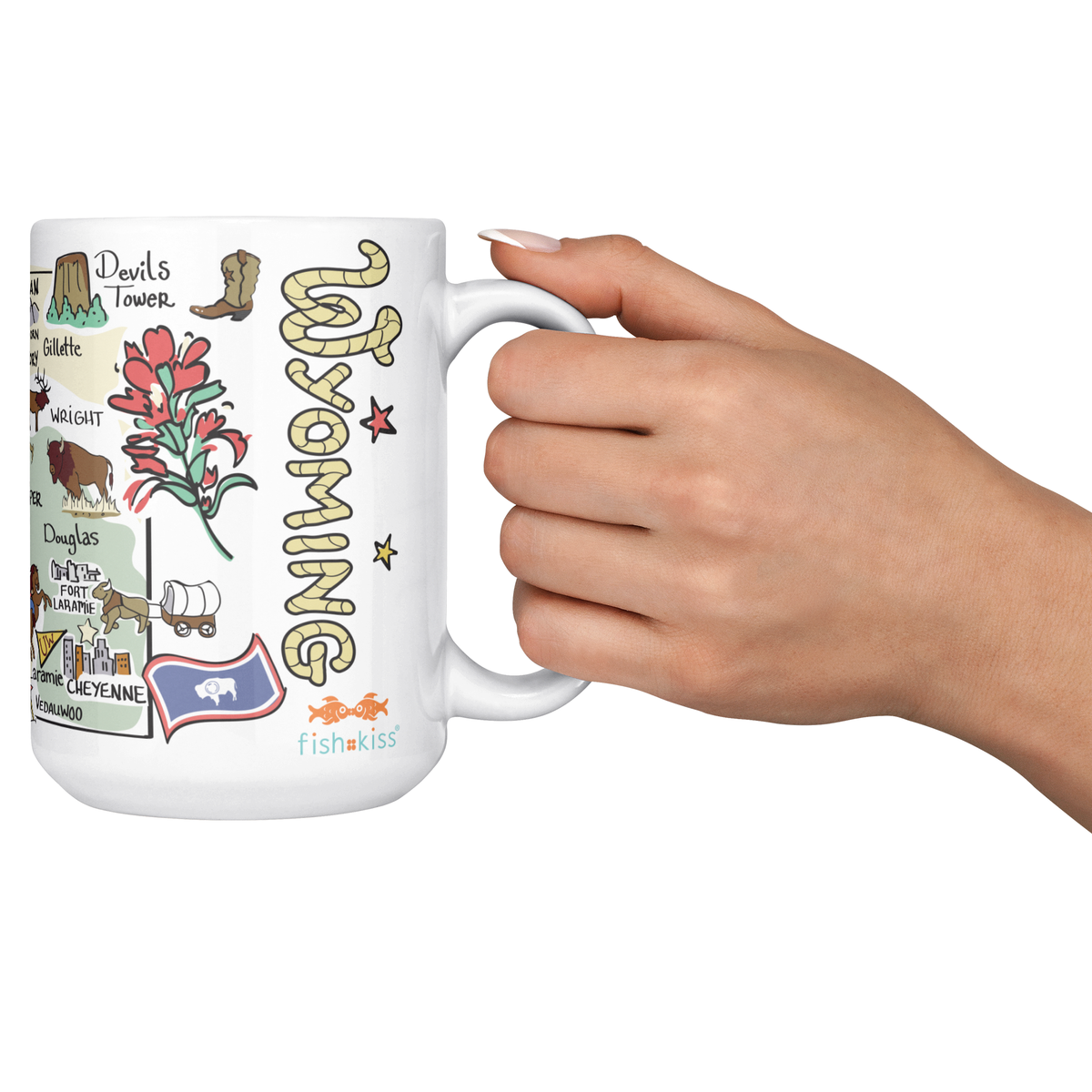 Wyoming 15oz White Mug