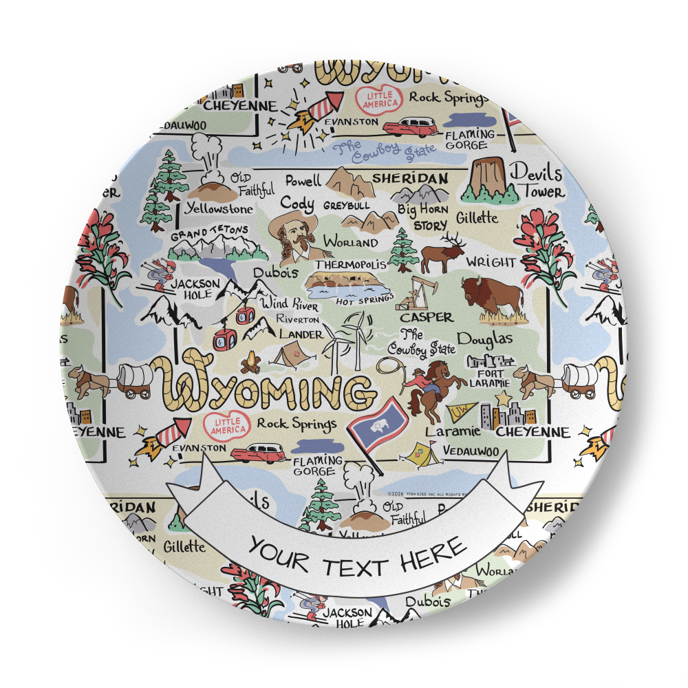 Custom State Map Plate