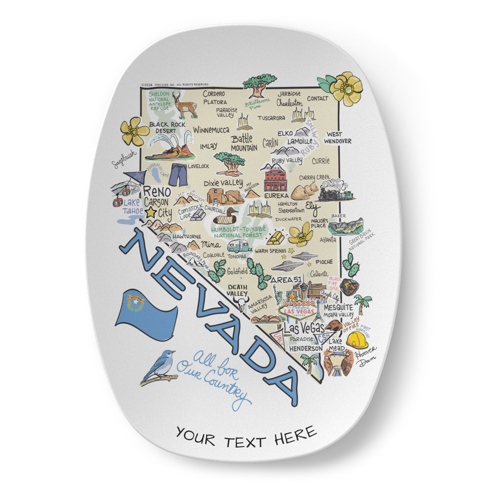 Custom State Map Platter