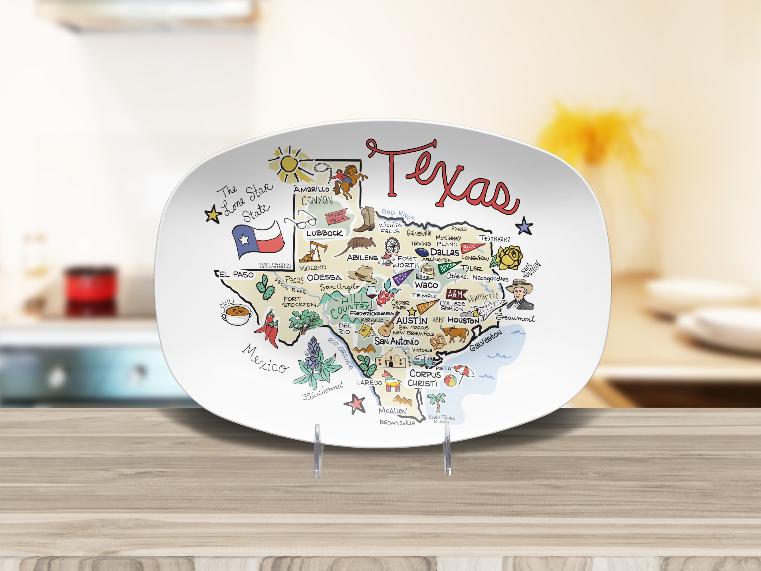 Texas Map Platter