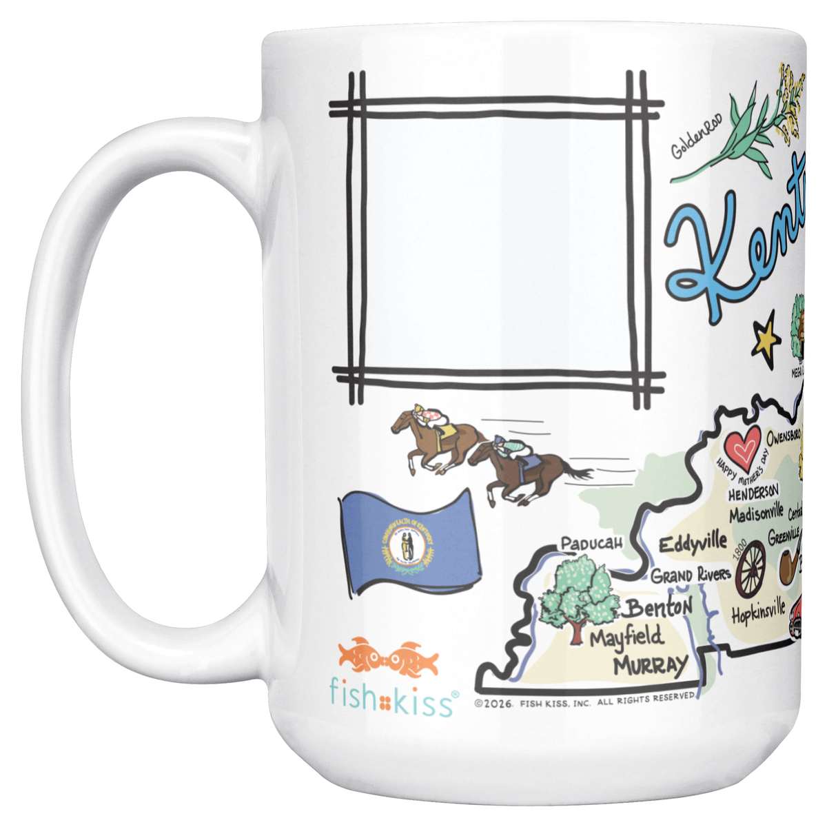 Kentucky 15oz White Mug