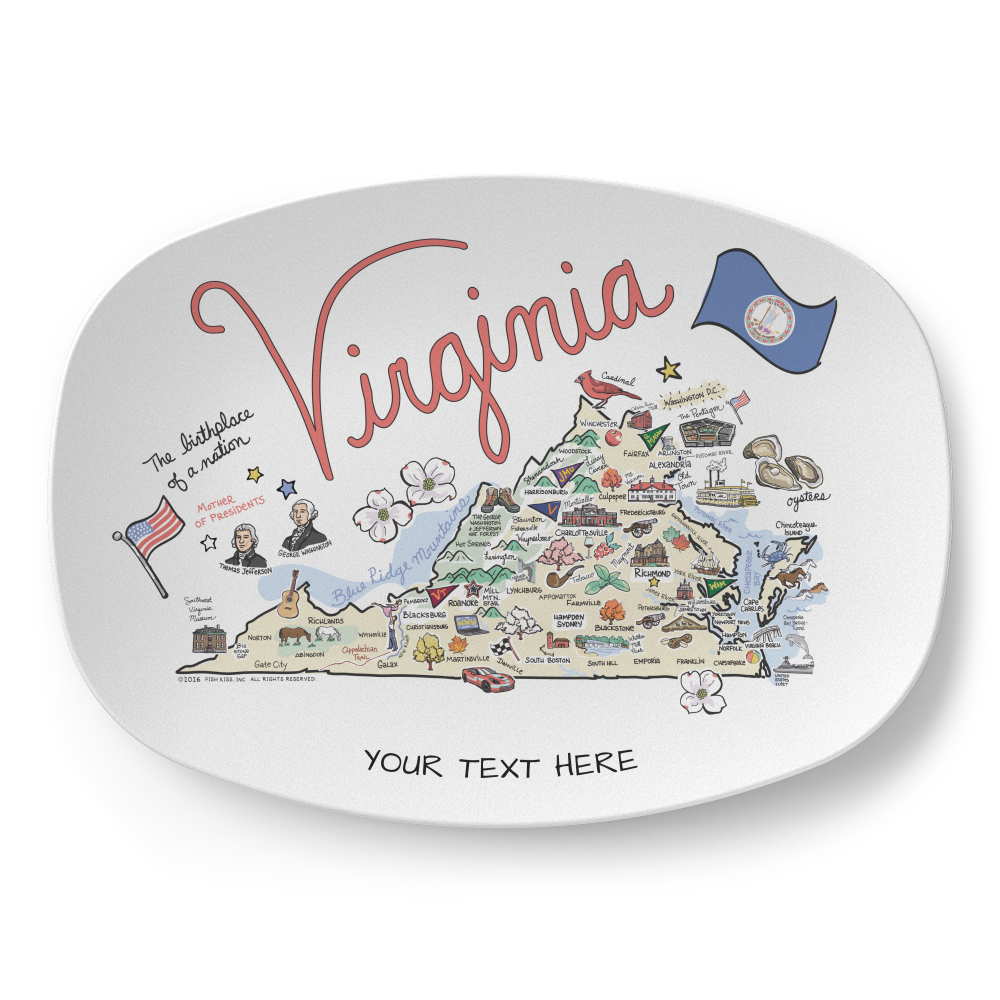 Custom State Map Platter