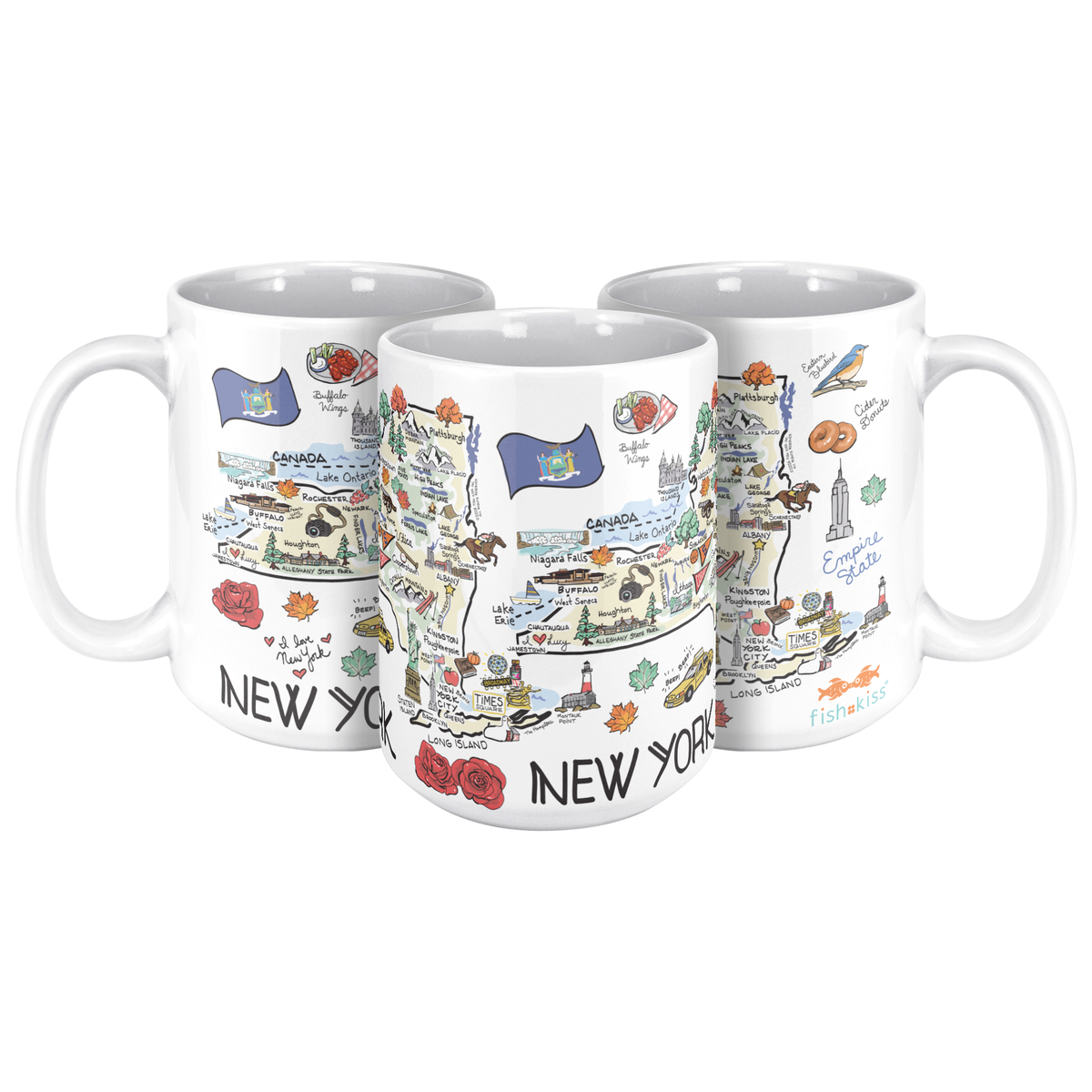 New York 15oz White Mug