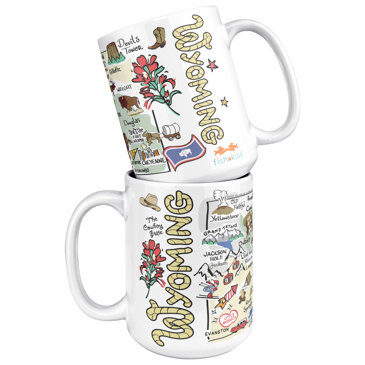 Wyoming 15oz White Mug