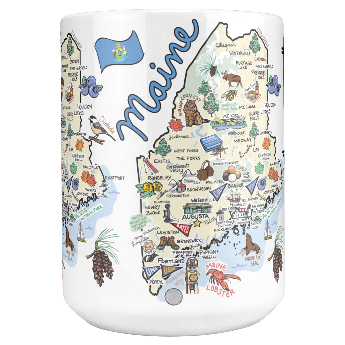 Maine 15oz White Mug