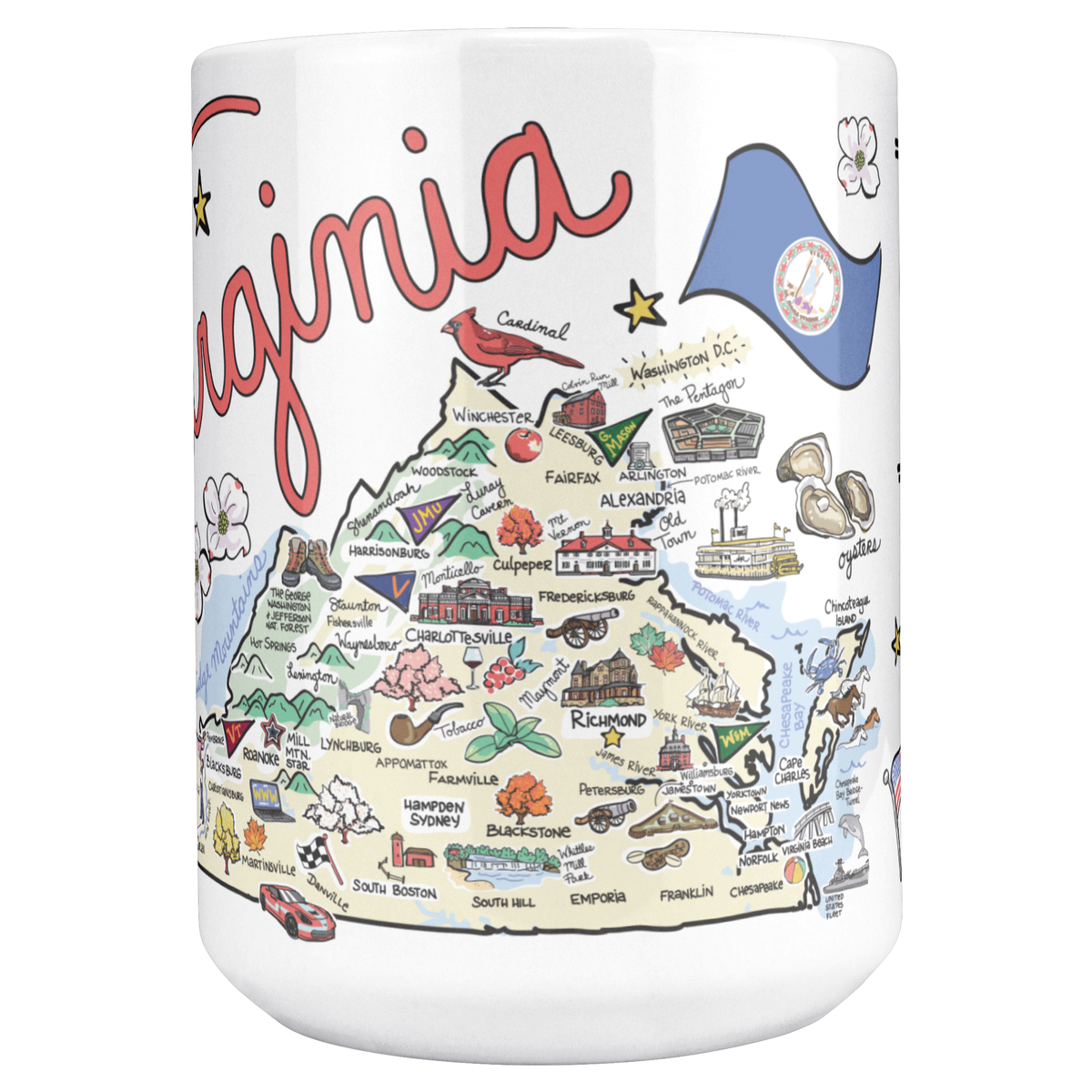 Virginia 15oz White Mug