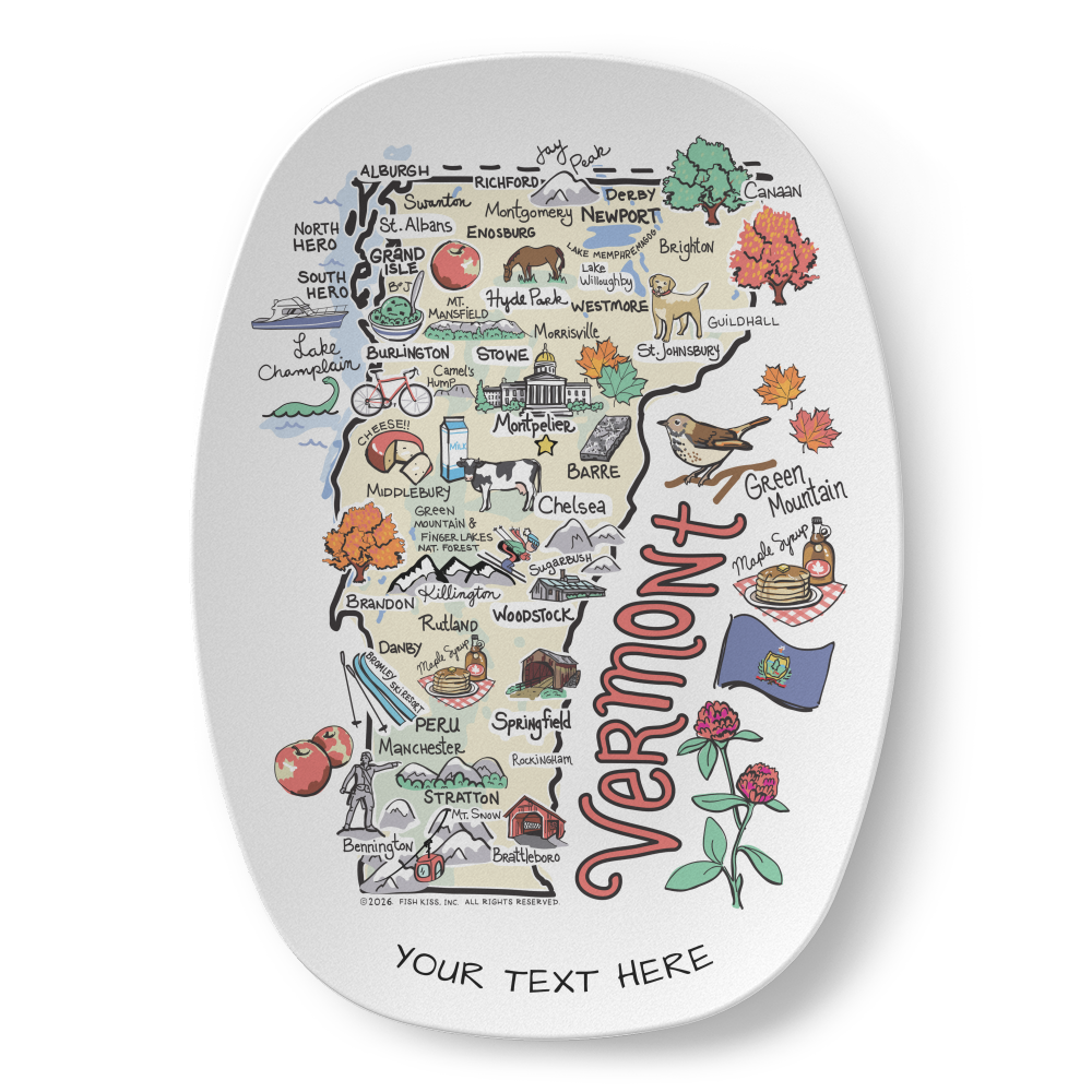 Custom State Map Platter