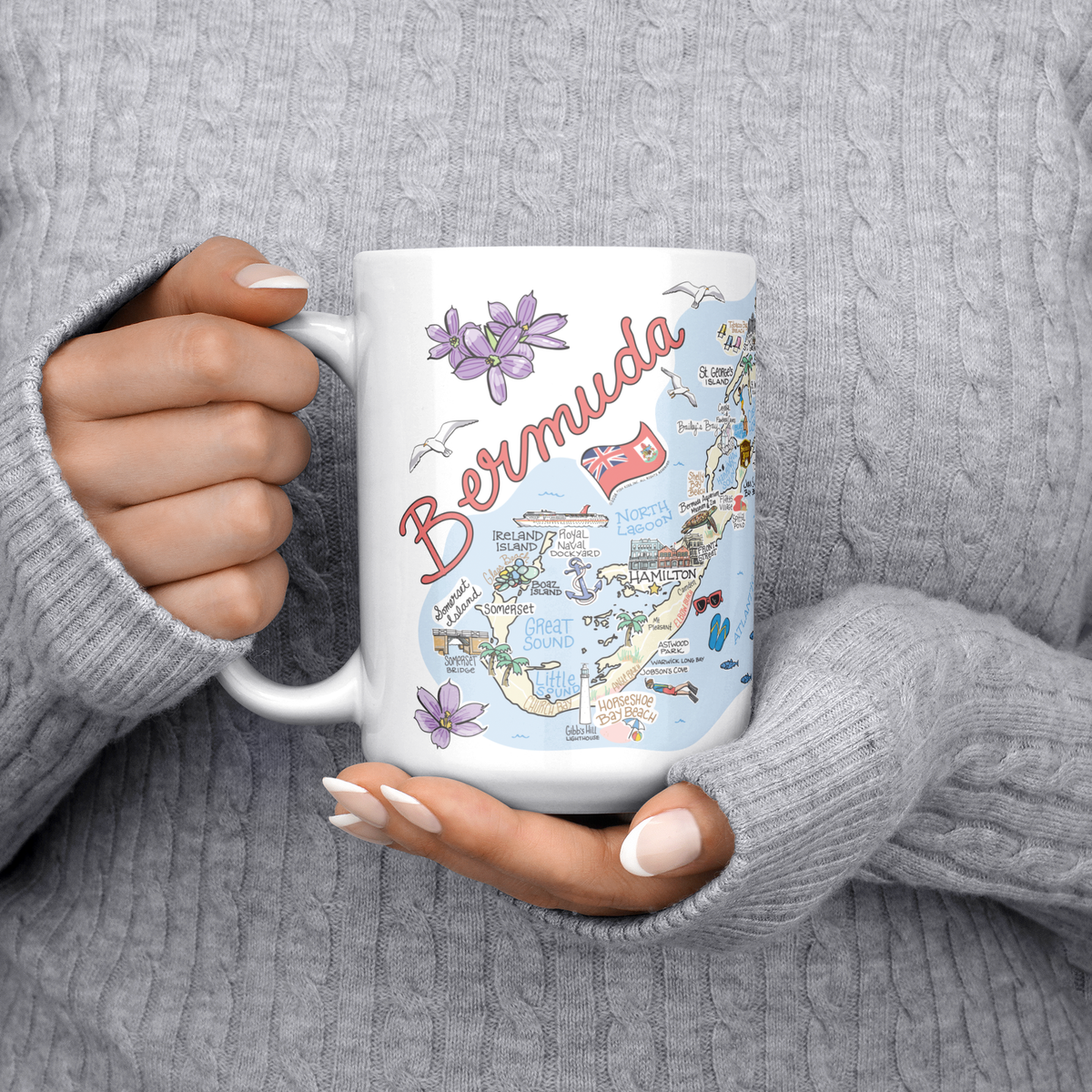 Bermuda 15oz White Mug