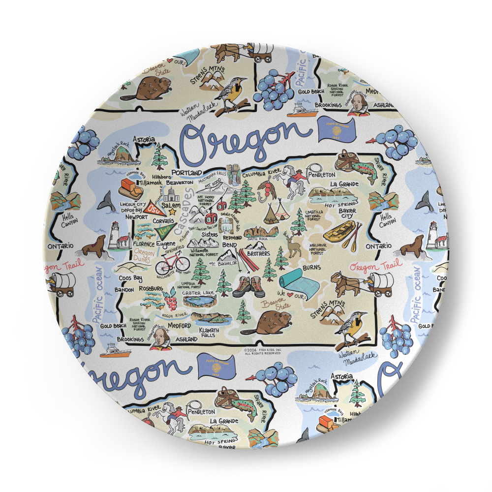 Oregon Map Plate