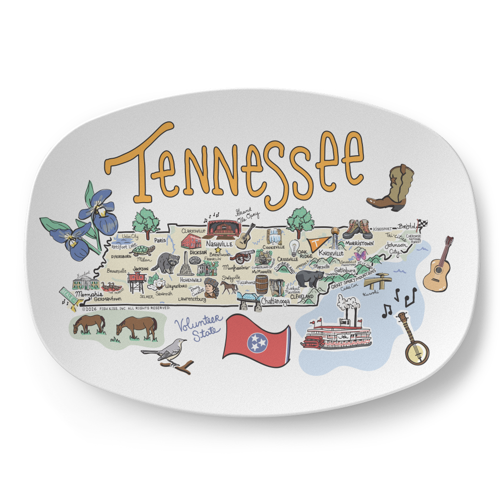 Tennessee Map Platter