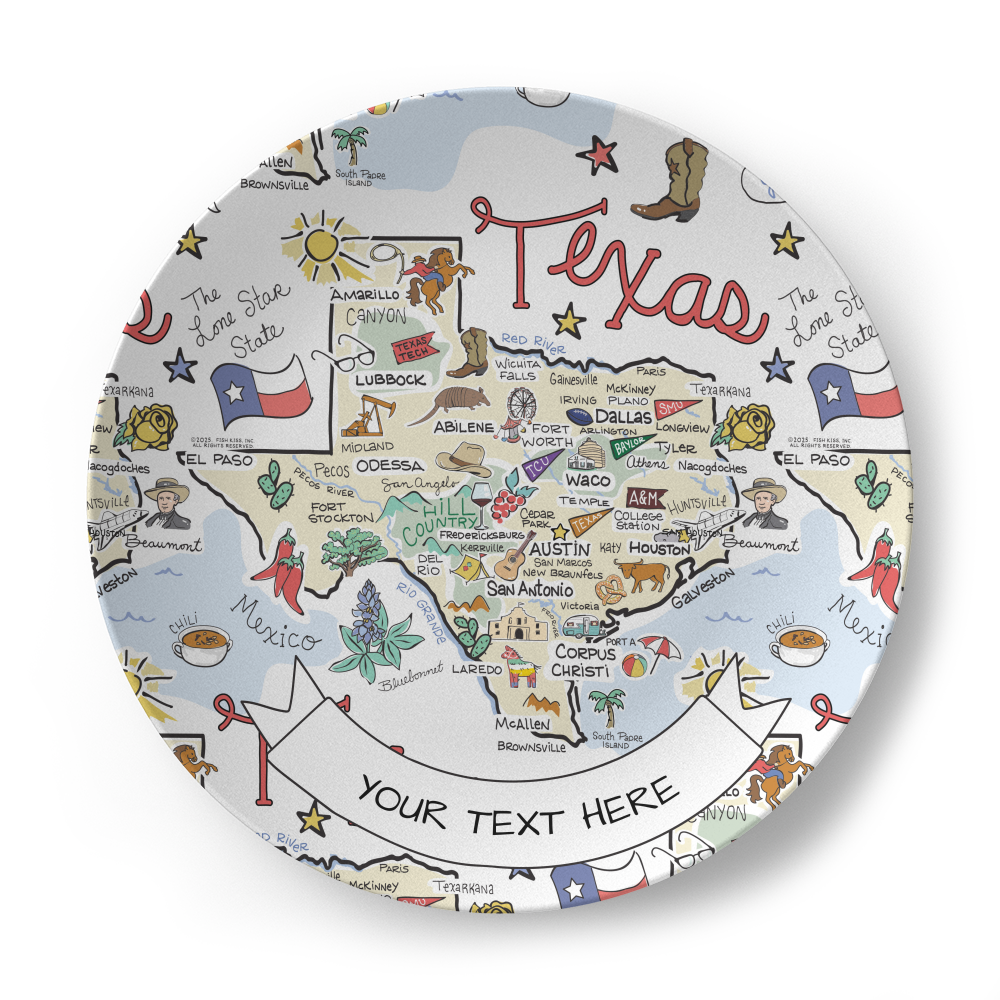 Custom State Map Plate