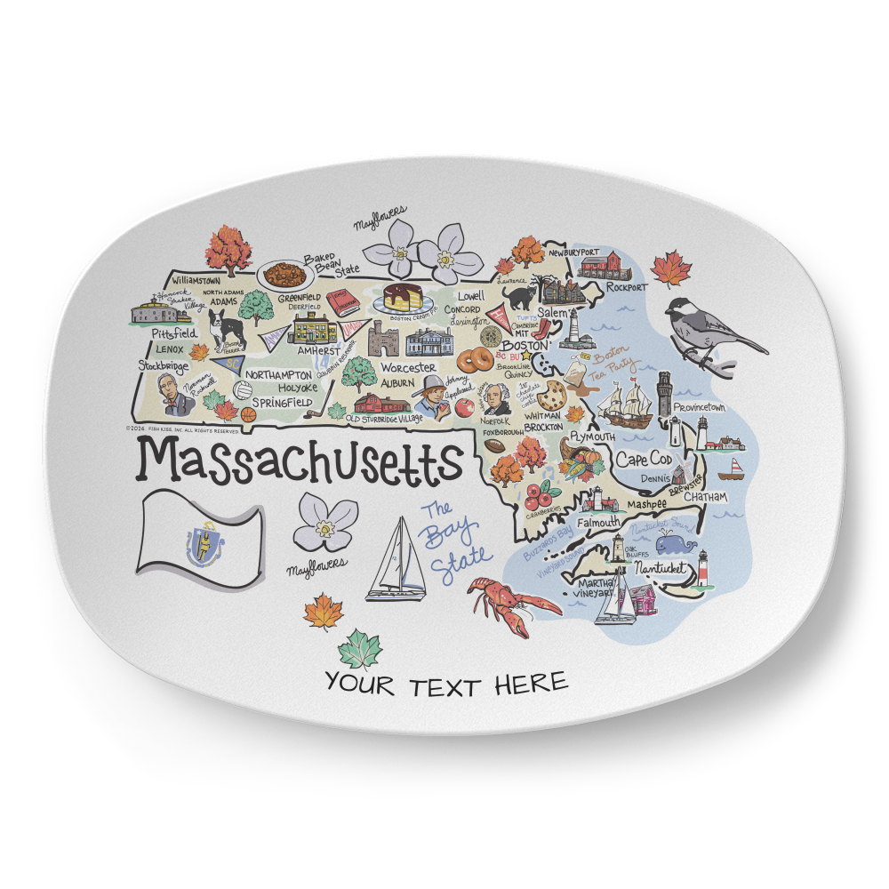 Custom State Map Platter