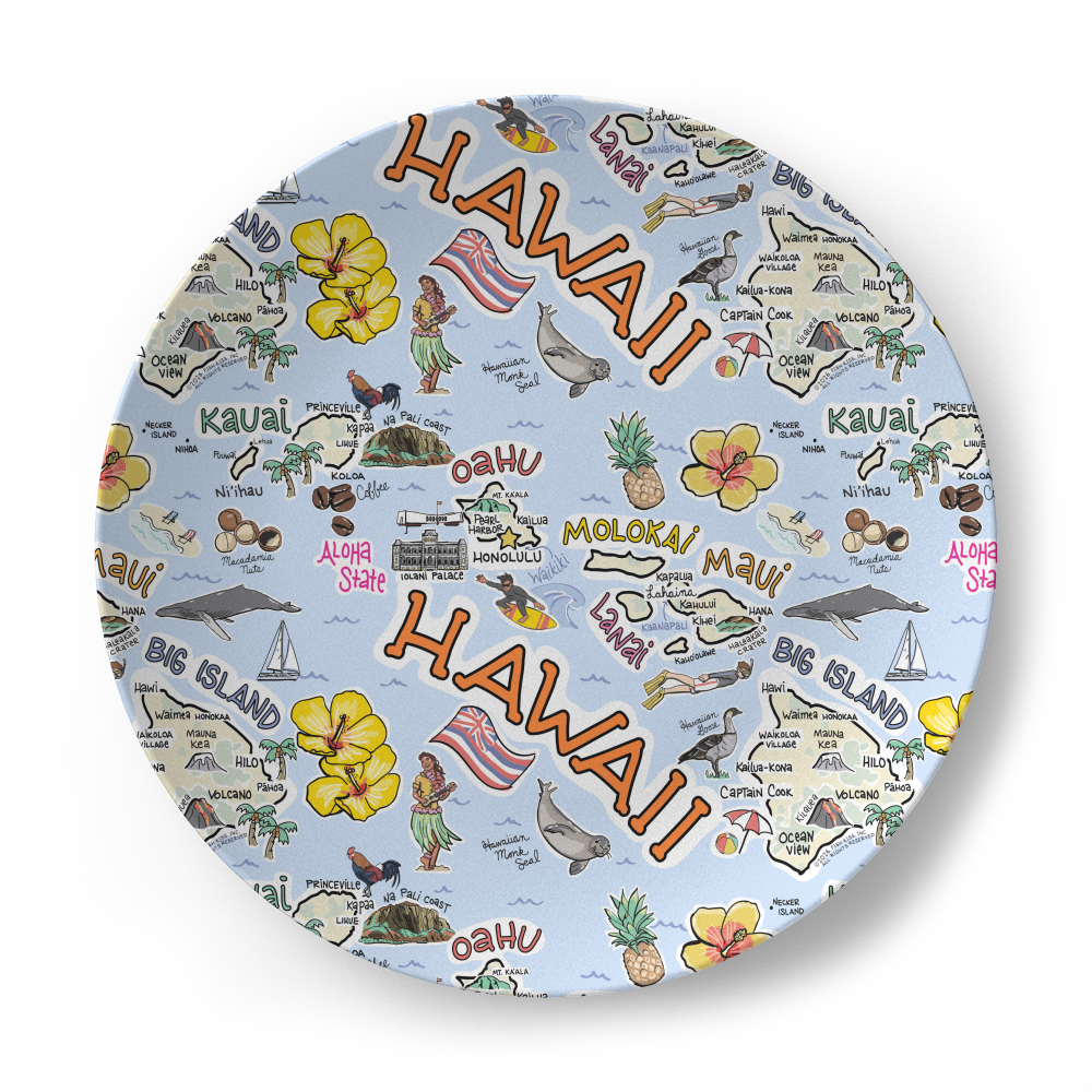 Hawaii Map Plate
