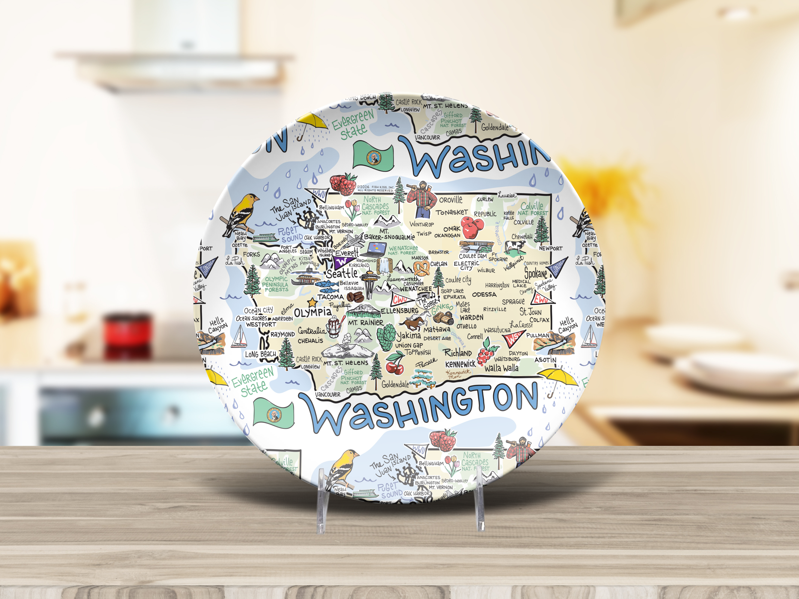 Washington Map Plate