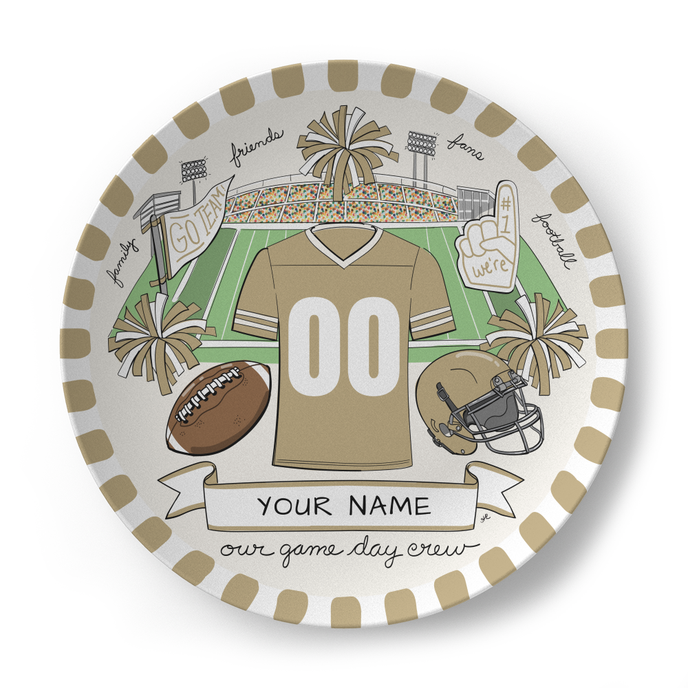 Our Game Day Crew Plate - Gold