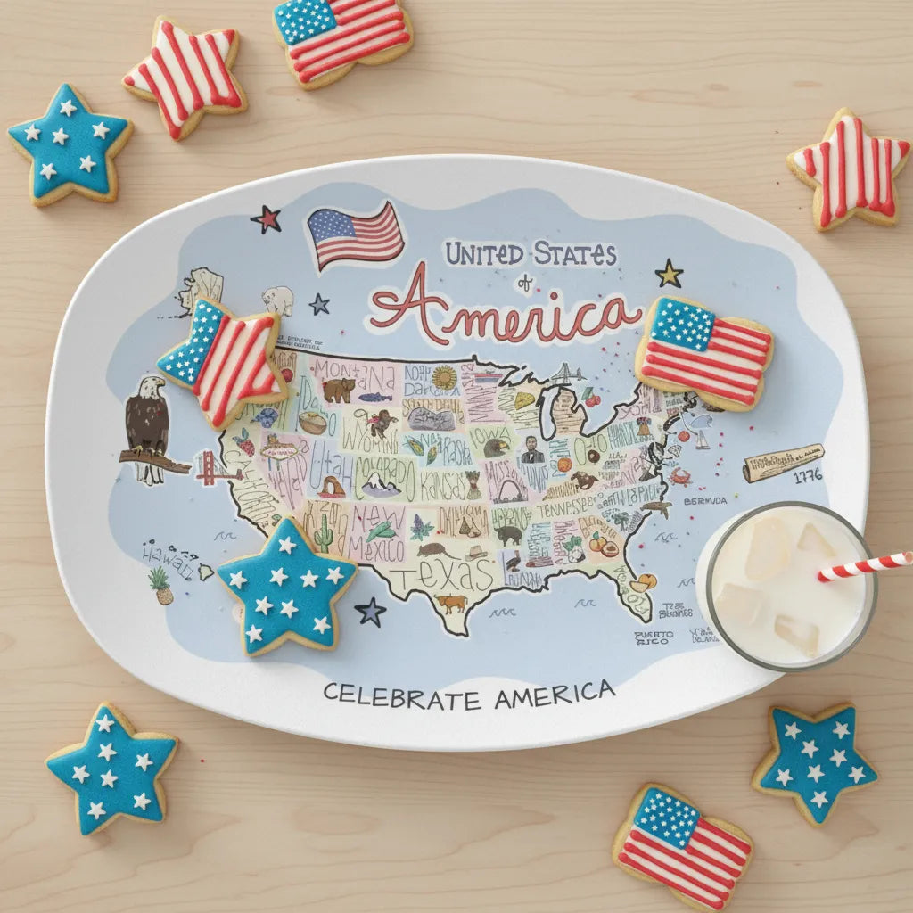 Custom State Map Platter