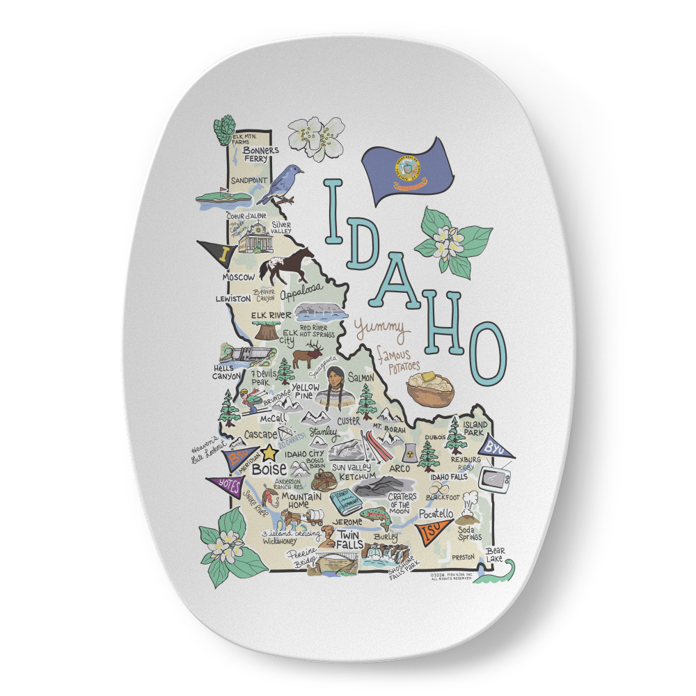 Idaho Map Platter