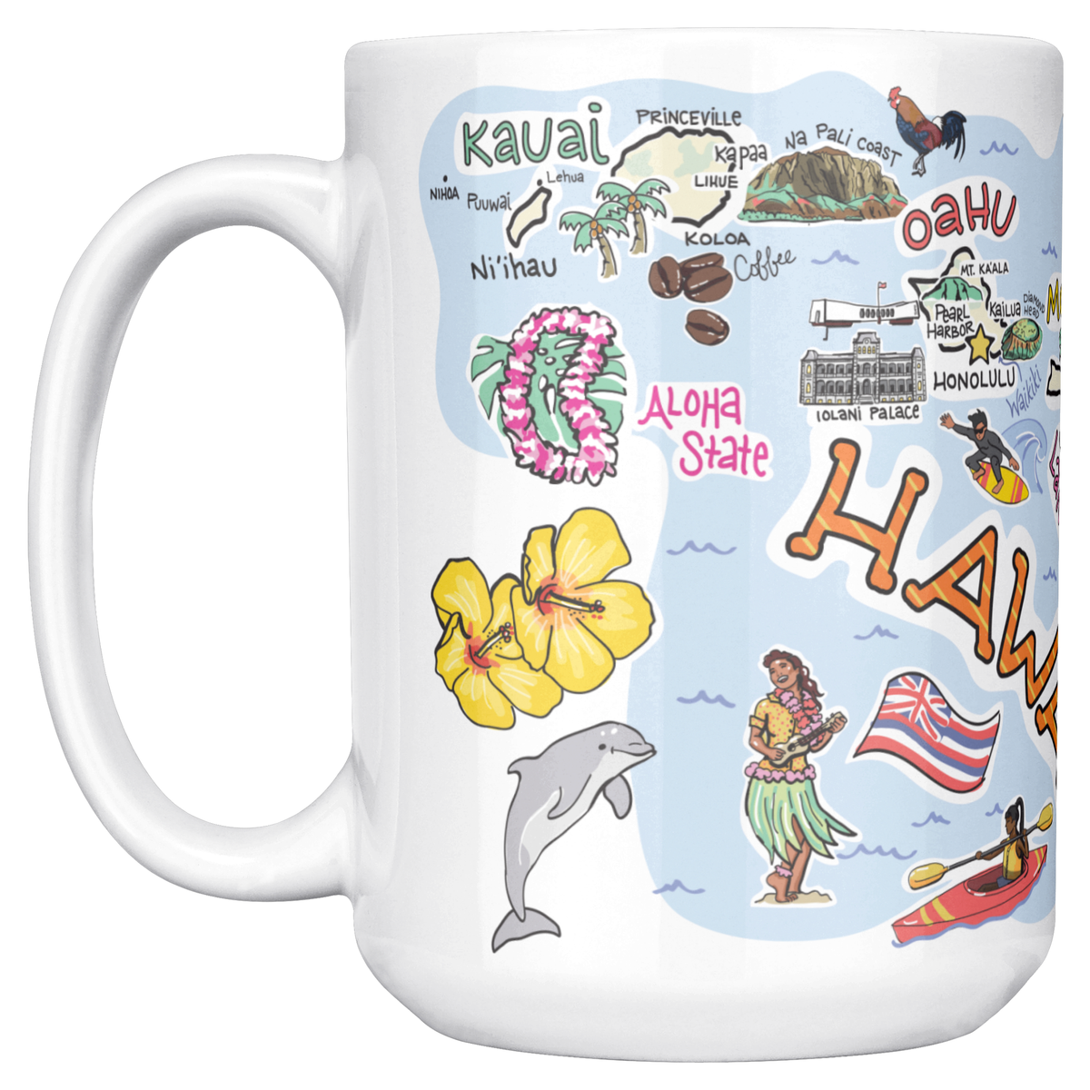 Hawaii 15oz White Mug