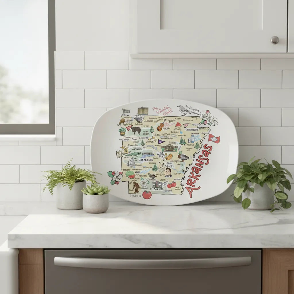Arkansas Map Platter
