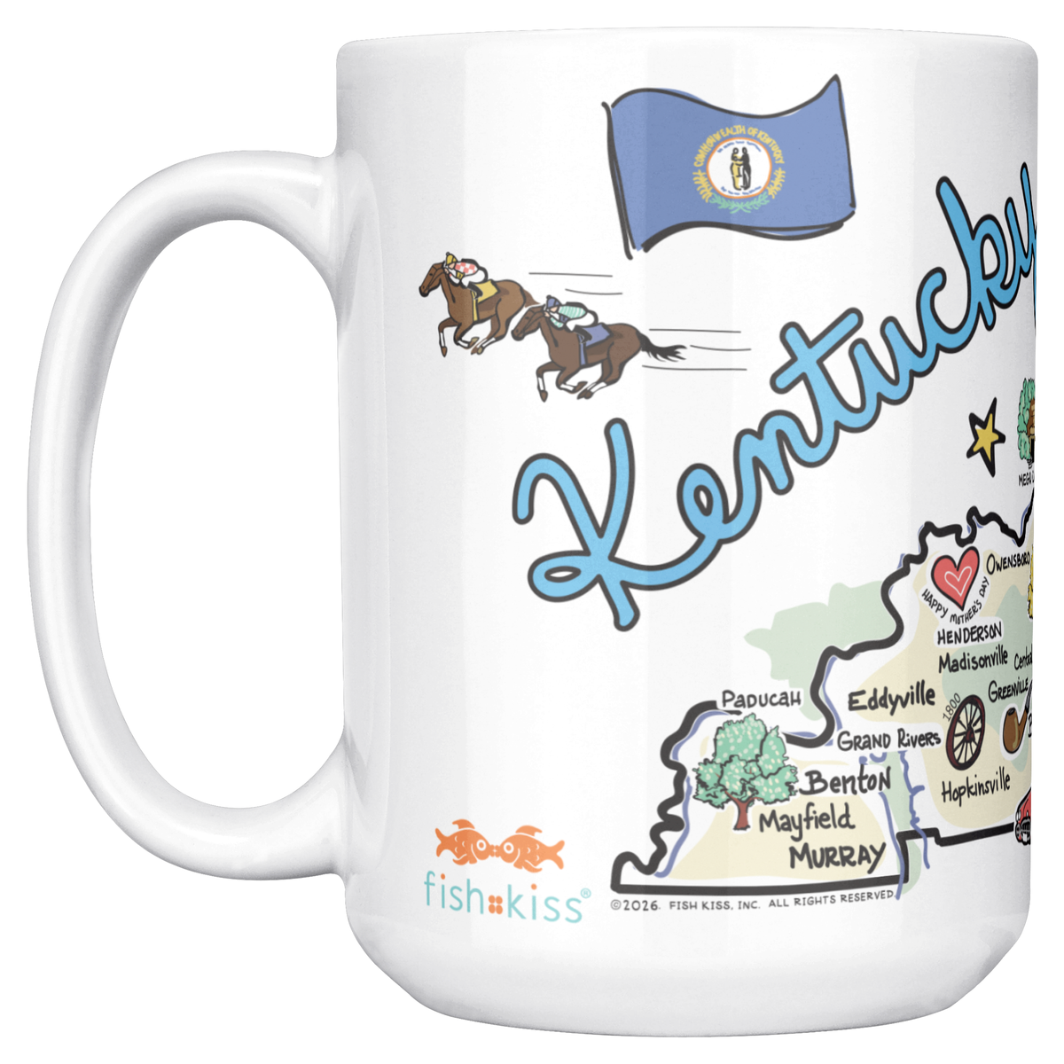 Kentucky 15oz White Mug