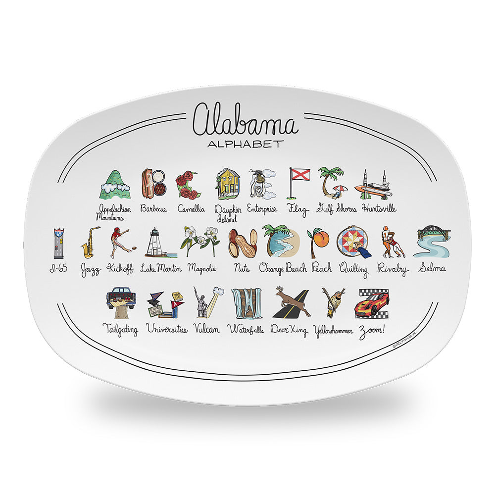 Alabama Alphabet Platter